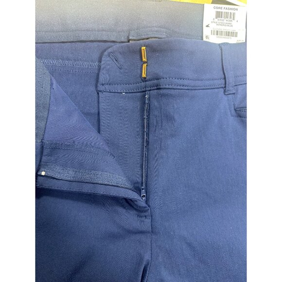 NWT JM Collection Straight Leg Pants Navy Blue Size 14S - Picture 7 of 7